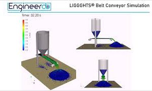 Snippet – DEM Tutorial 1.2: Silo discharge using a belt conveyor