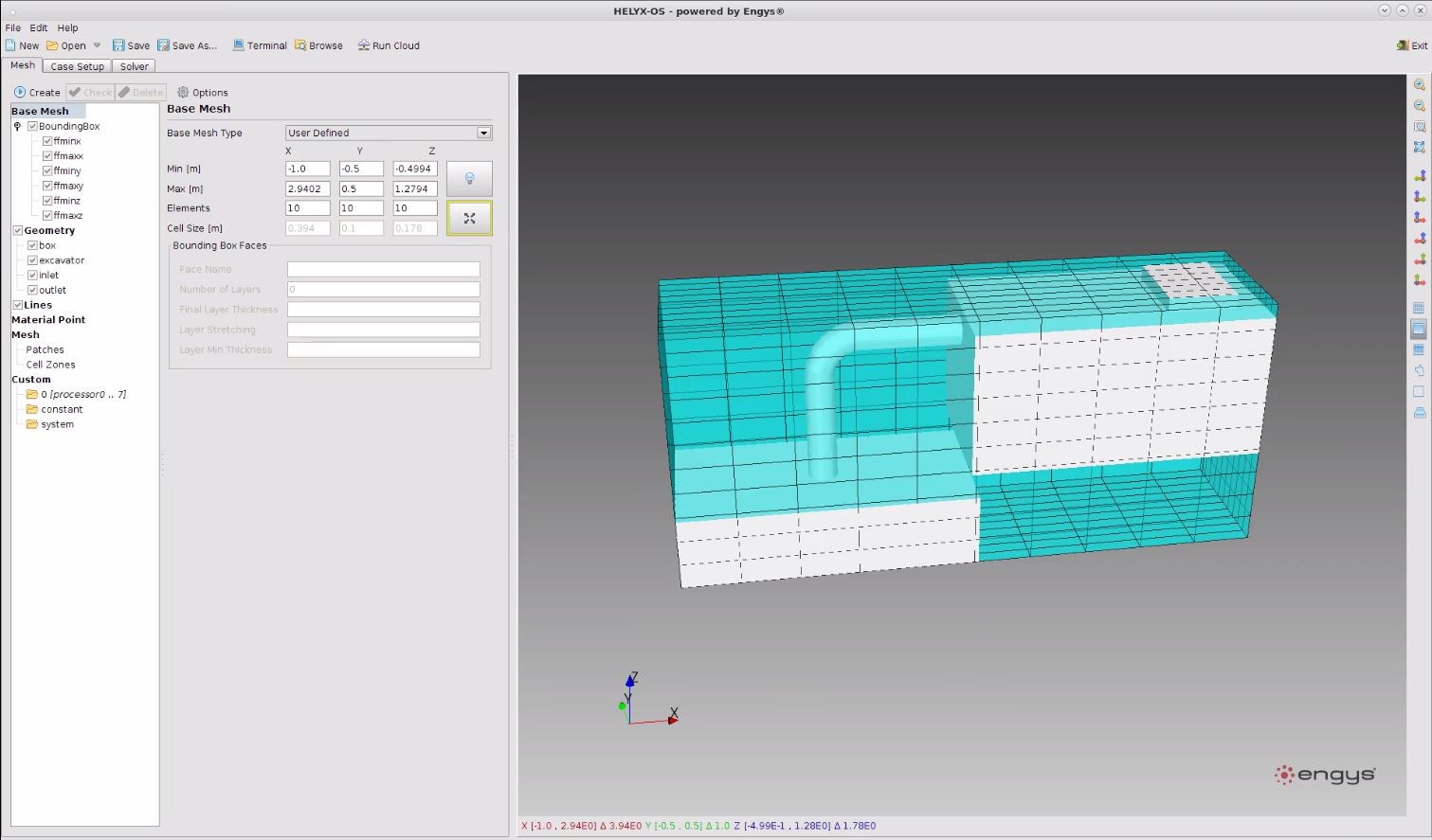 Generating a base mesh with blockMesh